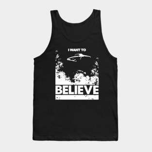 I Want To Believe X-retro style poster Tank Top